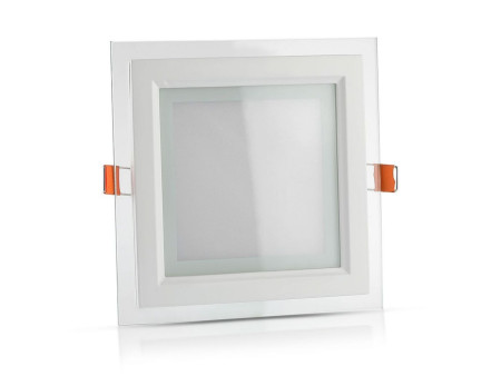 SKU 4746 VT-1881G SQ V-TAC Mini Pannello LED 18W Qudarato da Incasso in Vetro 3000K