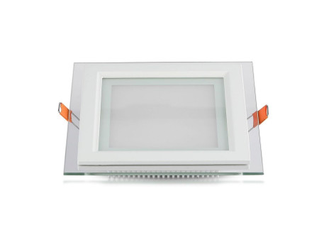 SKU 6280 VT-1881G SQ V-TAC Mini Pannello LED 18W Quadrato da Incasso in Vetro 4000K