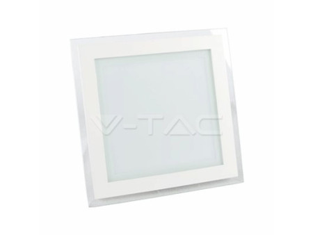 SKU 4838 VT-1804G-SQ V-TAC Mini Pannello LED 18W 120LM/W Quadrato da Incasso in Vetro CCT