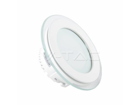 SKU 4841 VT-604 G-RD V-TAC Pannello LED a Montaggio a Incasso in Vetro 6W 3 in 1 (3000K+4500K+6000K)