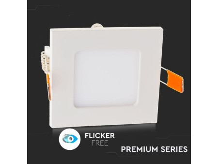 SKU 4863 VT-607 V-TAC Mini Pannello LED 6W Quadrato da Incasso 3000K