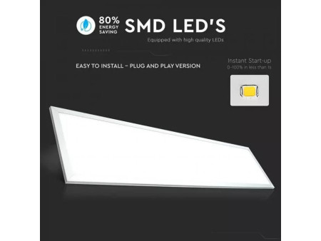 SKU 60266 VT-12030 V-TAC Pannello LED 45W 80LM/W Driver Incluso 1200x300mm 4000K