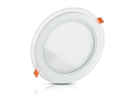 SKU 6277 VT-602G RD V-TAC Mini Pannello LED 6W Rotondo da Incasso in Vetro 4000K
