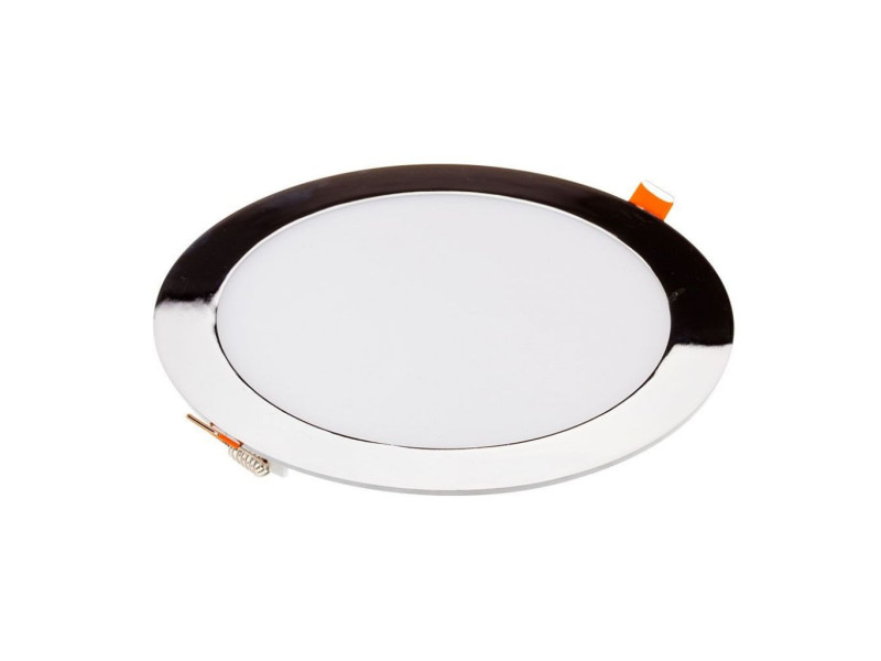 SKU 6341 VT-1207CH V-TAC Mini Pannello LED 12W Rotondo da Incasso Cromato 4000K