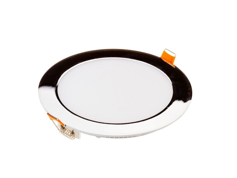 SKU 6348 VT-1807CH V-TAC Mini Pannello LED 18W Rotondo da Incasso Cromato 6400K
