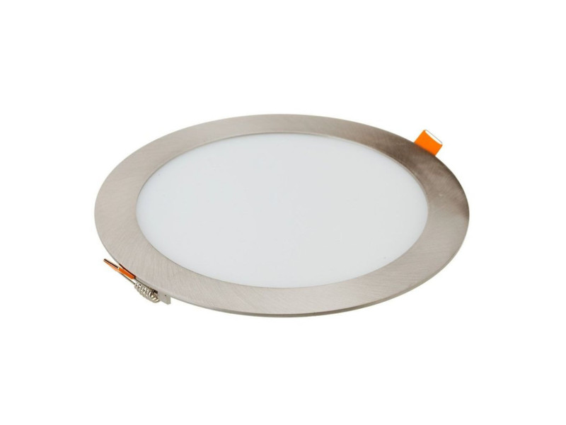 SKU 6349 VT-1807SN V-TAC Mini Pannello LED 18W Rotondo da Incasso Nichel Satinato 3000K