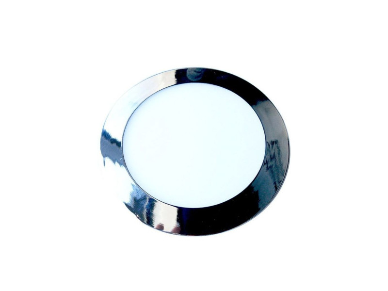 SKU 6352 VT-2407CH V-TAC Mini Pannello LED 24W Rotondo da Incasso Cromato 3000K