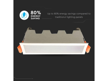 SKU 6401 VT-10001 V-TAC Mini Pannello LED 10W Lineare da Incasso 160x45x65mm Bianco 3000K