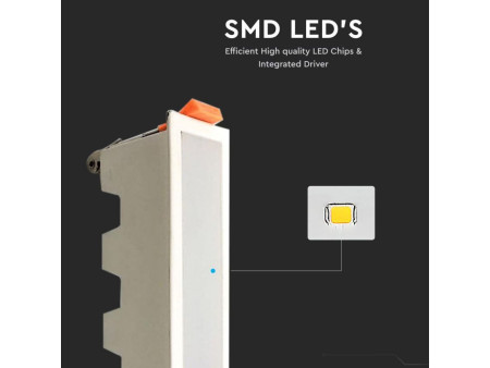 SKU 6402 VT-10001 V-TAC Mini Pannello LED 10W Lineare da Incasso 160x45x65mm Bianco 4000K