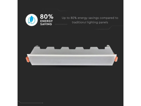 SKU 6415 VT-20002 V-TAC Mini Pannello LED 20W Lineare da Incasso 290x45x72mm Bianco 6400K