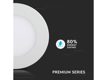 SKU 6424 VT-2207RD V-TAC Mini Pannello LED 22W Rotondo da Incasso 6400K