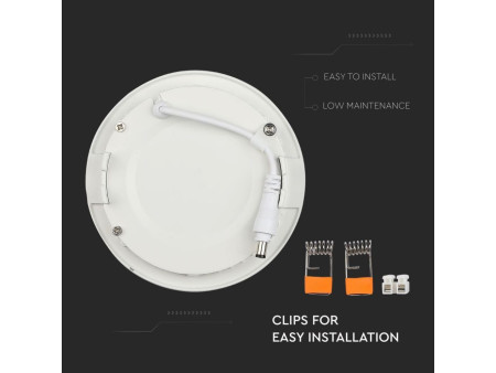 SKU 6424 VT-2207RD V-TAC Mini Pannello LED 22W Rotondo da Incasso 6400K