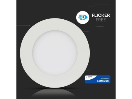 SKU 712 VT-612RD V-TAC PRO Mini Pannello LED Chip Samsung 12W Rotondo da Incasso 3000K