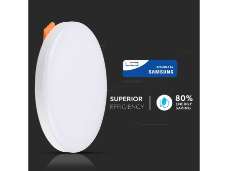 SKU 734 VT-619RD V-TAC PRO Mini Pannello LED Chip Samsung 18W Rotondo da Incasso Regolabile 4000K