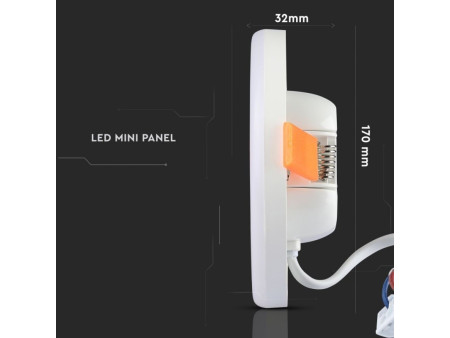 SKU 736 VT-619SQ V-TAC PRO Mini Pannello LED Chip Samsung 18W Qudarato da Incasso Regolabile 3000K