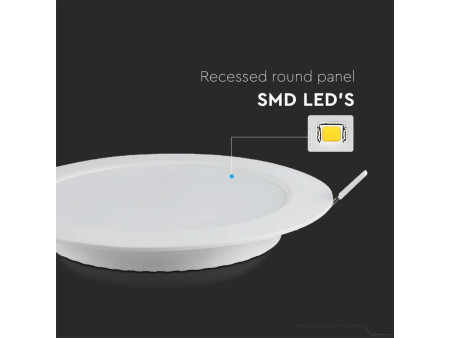 SKU 7855 VT-61003 V-TAC Mini Pannello LED 3W 110LM/W Rotondo da Incasso (Foro 77-82mm) Bianco 3000K