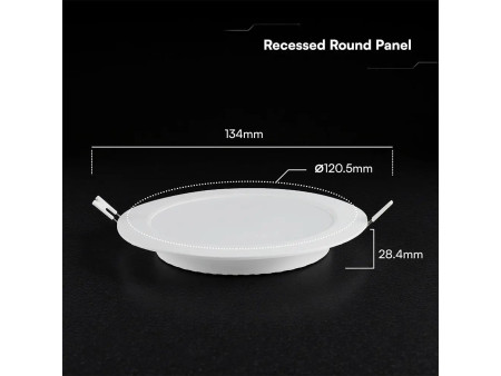SKU 78586 VT-61006CCT V-TAC PRO Mini Pannello LED Chip CREE 6W Rotondo da Incasso (Foro 105-110mm) Bianco CCT