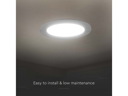 SKU 7861 VT-61012-RD V-TAC Mini Pannello LED 12W 100LM/W Rotondo da Incasso (Foro 150-155mm) Bianco 3000K