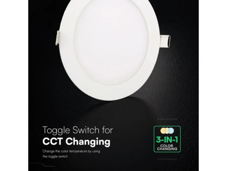 SKU 78646 VT-61018CCT V-TAC PRO Mini Pannello LED Chip CREE 18W Rotondo da Incasso (Foro 200-205mm) CCT