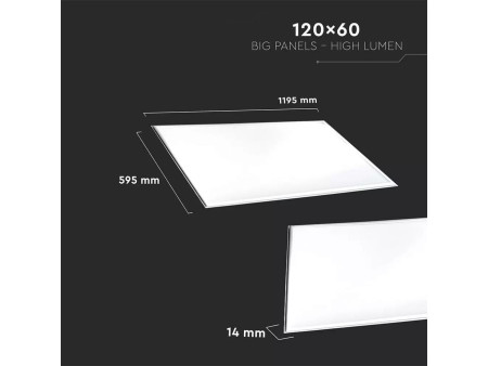 SKU 6333 VT-12045 V-TAC Pannello LED 1200*600mm 45W 120 LM/W 6000K Incl Driver (Confezione 2 Pezzi)