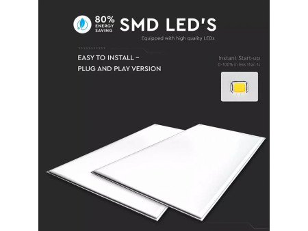 SKU 6333 VT-12045 V-TAC Pannello LED 1200*600mm 45W 120 LM/W 6000K Incl Driver (Confezione 2 Pezzi)