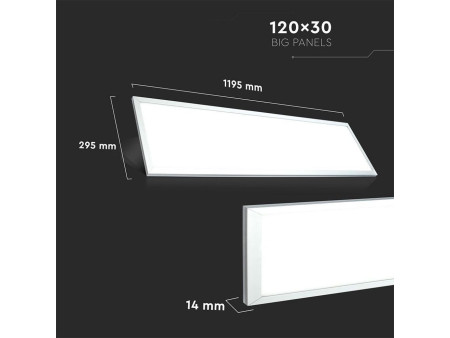 SKU 6026 VT-12030 V-TAC Pannello LED 45W Driver Incluso 1200x300mm 4000K