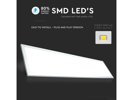 SKU 60696 VT-12030 V-TAC Pannello LED 45W Driver Incluso 1200x300mm 3000K