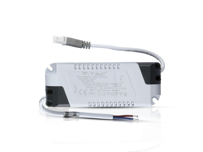 SKU 8075 V-TAC Driver Dimmerabile per Pannelli LED 18W