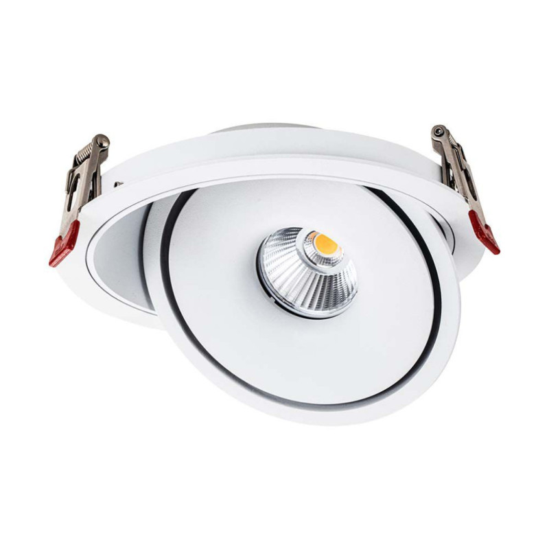 FARETTO INCASSO LED 20W 6000K TONDO BIANCO COB