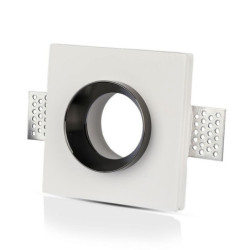 Faretto in gesso ceramico con molla a scomparsa totale 12,2*12*2 cm