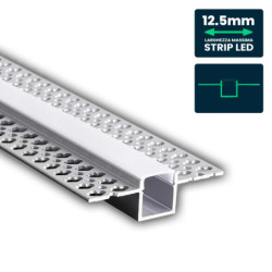PROFILO ALLUMINIO INCASSO 2mt 17x14mm COVER OPACA