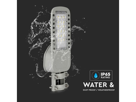 SKU 957 VT-34ST V-TAC PRO Armatura Stradale LED Chip Samsung 30W 120LM/W Colore Grigio 6400K IP65