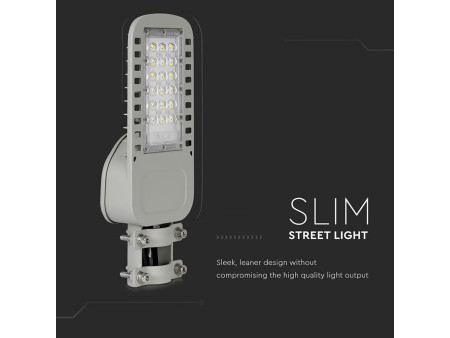 SKU 956 VT-34ST V-TAC PRO Armatura Stradale LED Chip Samsung 30W 120LM/W Colore Grigio 4000K IP65