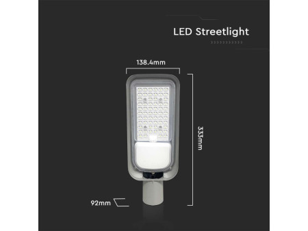 SKU 7886 VT-150030ST V-TAC Armatura Stradale LED 30W Colore Grigio 4000K IP65