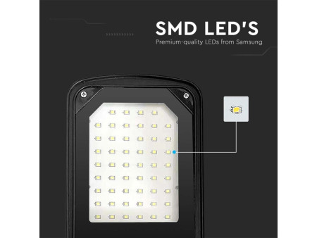 SKU 10209 VT-15057ST V-TAC Armatura Stradale LED SMD 50W Colore Nero 6500K IP65