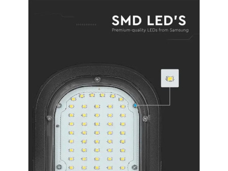 SKU 21540 VT-51ST V-TAC PRO Armatura Stradale LED Chip Samsung 50W Colore Grigio scuro 6400K IP65