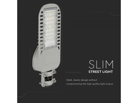 SKU 21958 VT-54ST-N V-TAC PRO Armatura Stradale LED Chip Samsung Slim 50W 135LM/W Colore Grigio 4000K IP65