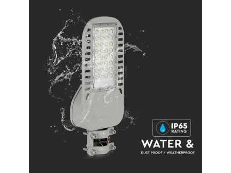 SKU 21959 VT-54ST-N V-TAC PRO Armatura Stradale LED Chip Samsung Slim 50W 135LM/W Colore Grigio 6500K IP65
