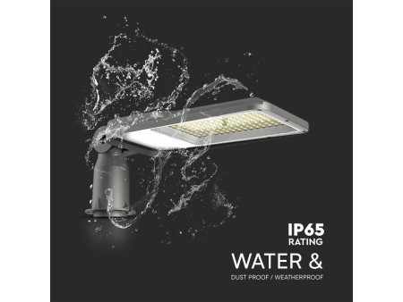 SKU 23618 VT-55ST V-TAC PRO Armatura Stradale LED Chip Samsung 50W 100LM/W Angolo Inclinazione Regolabile 180° Grigio 4000K IP65