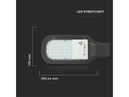 SKU 539 VT-51ST V-TAC PRO Armatura Stradale LED Chip Samsung 50W Colore Grigio 4000K IP65