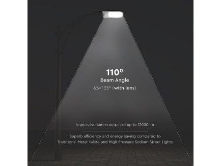 SKU 539 VT-51ST V-TAC PRO Armatura Stradale LED Chip Samsung 50W Colore Grigio 4000K IP65