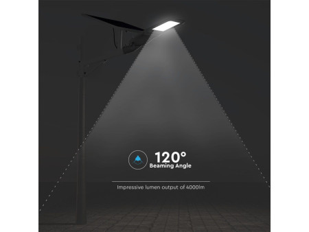 SKU 7837 VT-ST303 V-TAC PRO Armatura Stradale Chip Samsung con Pannello Solare 50W Colore Bianco 4000K IP65