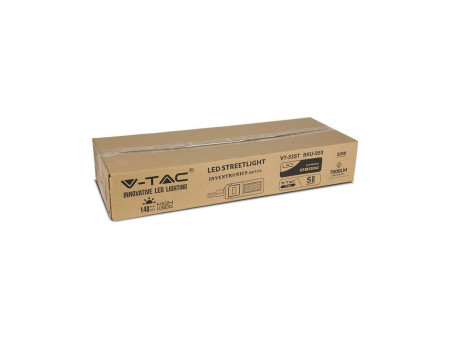 SKU 953 VT-53ST V-TAC PRO Armatura Stradale LED Chip Samsung 50W 140LM/W Ruotabile Driver Inventronics 5700K IP65