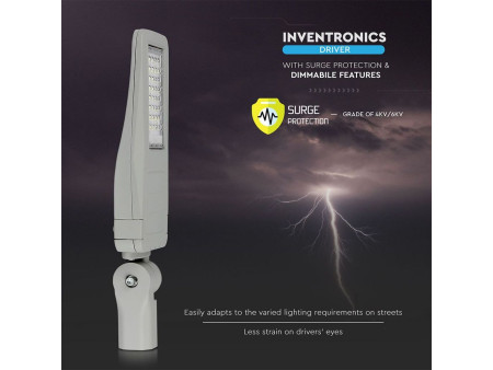 SKU 953 VT-53ST V-TAC PRO Armatura Stradale LED Chip Samsung 50W 140LM/W Ruotabile Driver Inventronics 5700K IP65