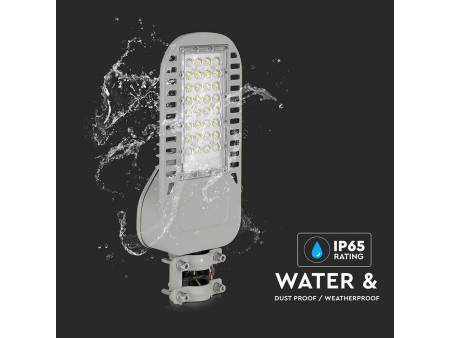 SKU 958 VT-54ST V-TAC PRO Armatura Stradale LED Chip Samsung Slim 50W 120LM/W Colore Grigio 4000K IP65