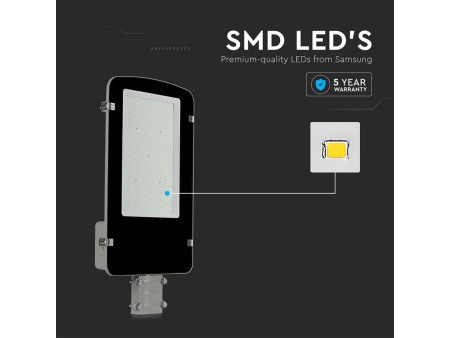 SKU 21529 VT-100ST V-TAC PRO Armatura Stradale LED Chip Samsung 100W Colore Grigio 4000K IP65