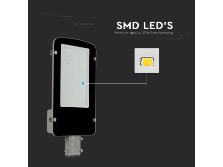 SKU 215291 VT-100ST-N V-TAC PRO Armatura Stradale LED Chip Samsung 100W Colore Grigio 4000K IP65