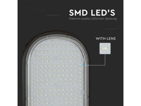 SKU 21536 VT-101ST V-TAC PRO Armatura Stradale LED Chip Samsung 100W Colore Nero 6400K IP65