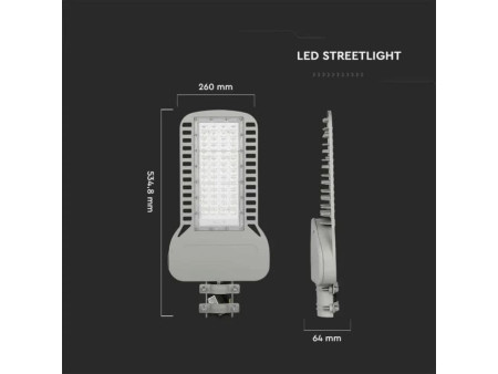 SKU 21962 VT-154ST V-TAC PRO Armatura Stradale LED Chip Samsung Slim 150W 135LM/W Colore Grigio 4000K IP65