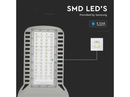 SKU 21962 VT-154ST V-TAC PRO Armatura Stradale LED Chip Samsung Slim 150W 135LM/W Colore Grigio 4000K IP65